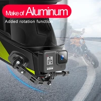 aluminum alloy helmet extension arm mount self photo mount for gopro hero max 10 9 8 7 6 5 4 for xiaoyi camera accessories