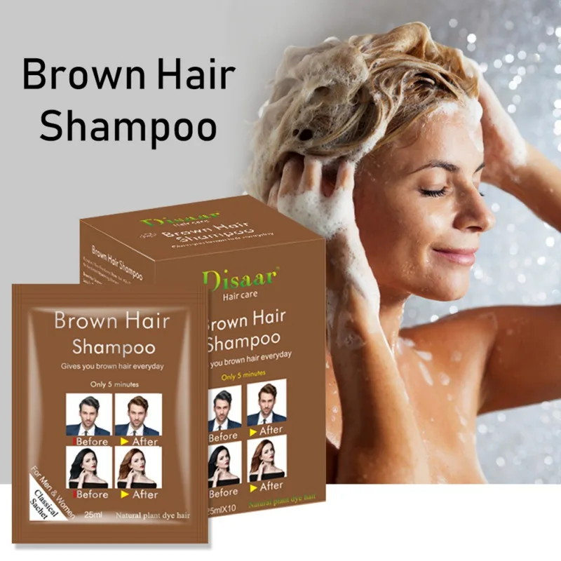 

Brown Hair Shampoo Fast Coloring Easy To Clean No Stimulation Hair Dye Color Shampoo Brown Hair Shampoo Only 5 Minutes