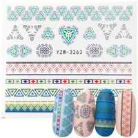 water transfer nail art sticker 2022 new designs bohemian national wind decal slider wraps tips decor decals diy manicure