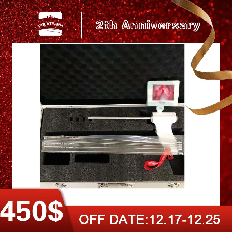 Искусственное осеменение овец ИИ пистолет Vsual эндоскоп сперма ветеринары