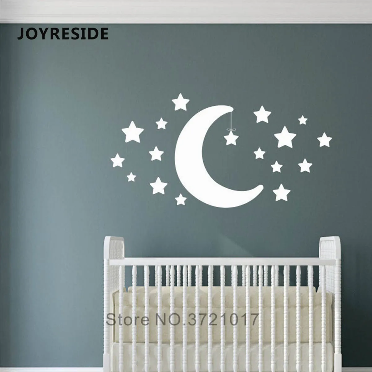 Moon Stars наклейки на стену для детей детская спальня художественное оформление