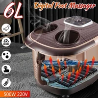 6l 500w electric foot bathtubs massager rolling vibration heat oxygen bubbles foot massage for relieve spa pressure relaxation