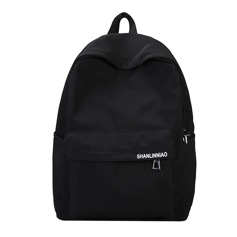 Style 2 black Дешевый Холщовый Рюкзак Mochila, черный женский рюкзак, школьные сумки для подростков, парные рюкзаки, повседневные, 4 цвета, прочные - Цвет: Style 2 black