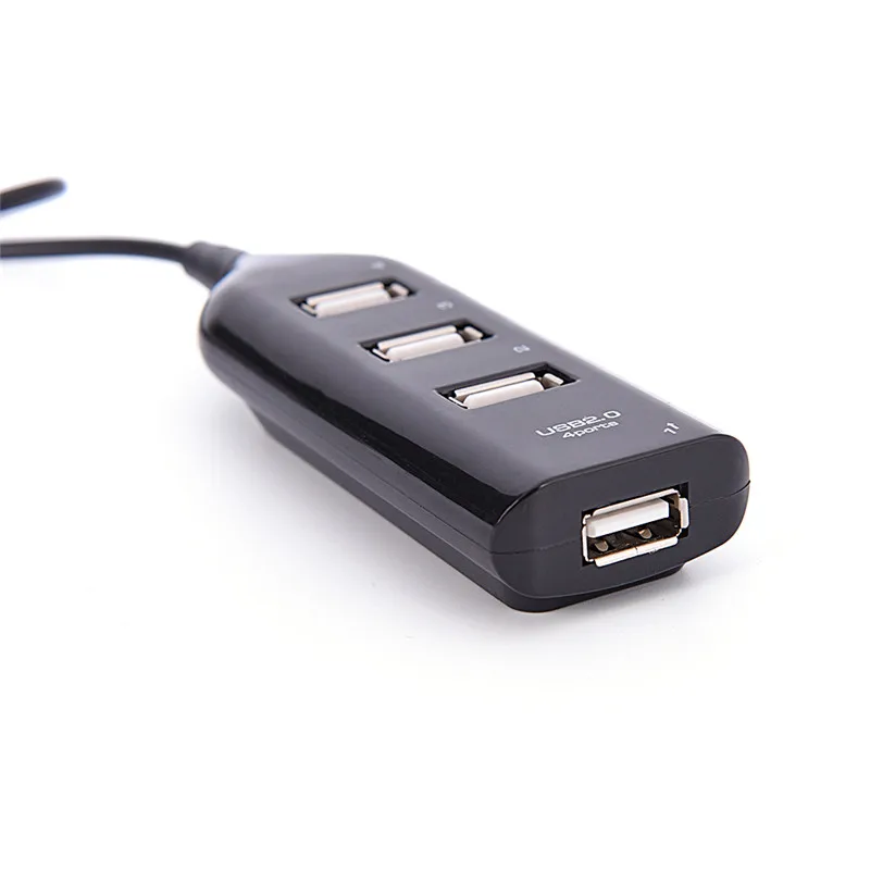 

USB 2.0 High Speed 4 Ports Splitter Usb Hub Adapter For PC Laptop Computer Black And Can Only Be Used Individually