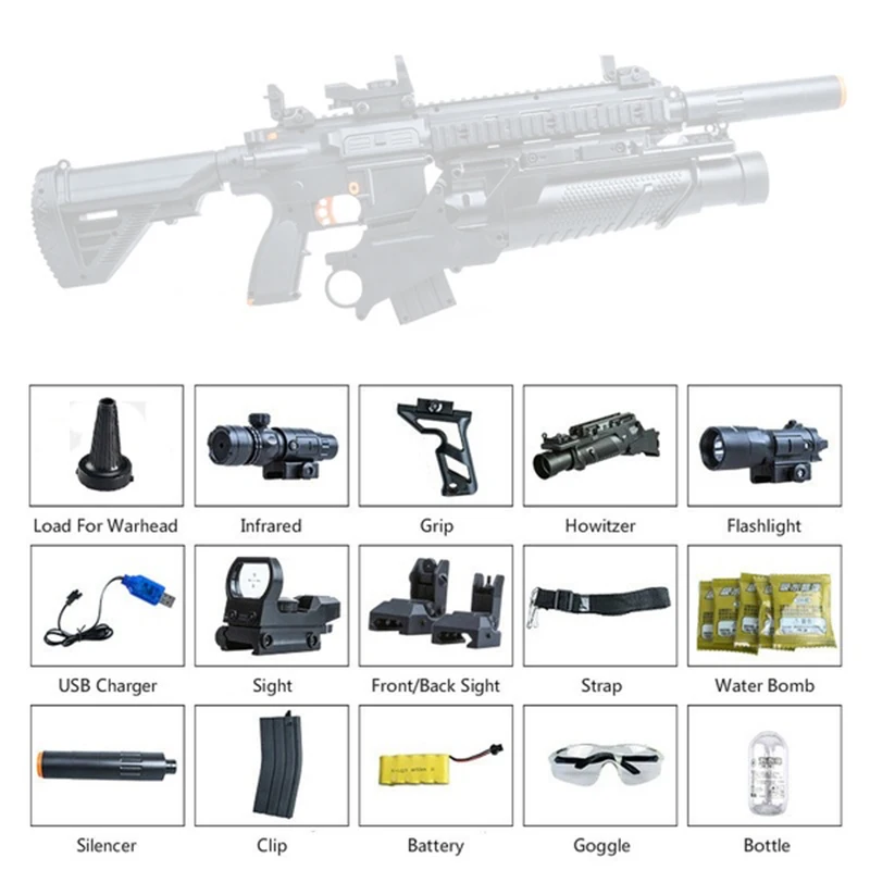 Детский игрушечный водяной пистолет CS стреляющая игра электрический безопасный