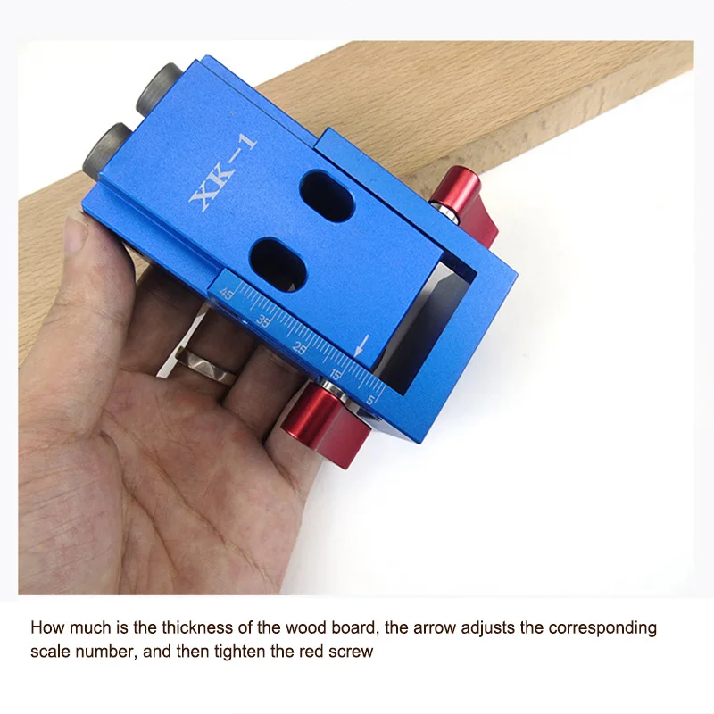 

Pocket Hole Jig System Kit For Woodworking Oblique Hole Punch Locator With 9.5mm Step Drilling Bit Screwdriver Wrench