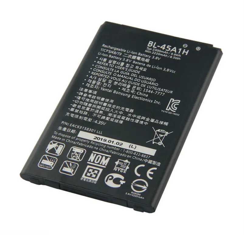 1x2300 мА/ч BL-45A1H Батарея для LG K10 LTE K425 K428 MS428 K430TV K430AR K430DSF K430DSY F670L F670K F670S F670 Q10 K420N |