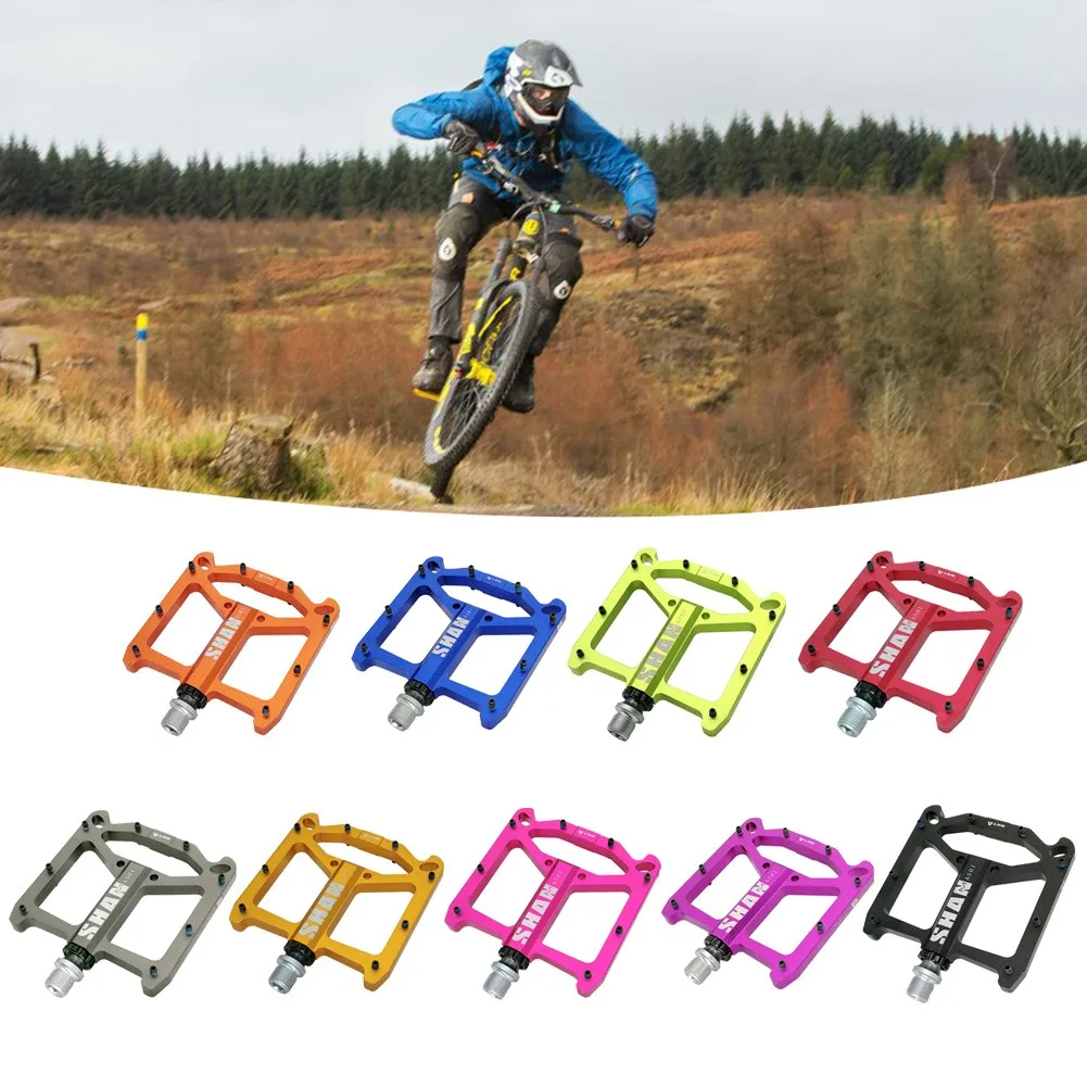 

1 Pair Bike Pedals 3 Bearing Flat Pedals 9/16\" Aluminum Alloy Bicycle