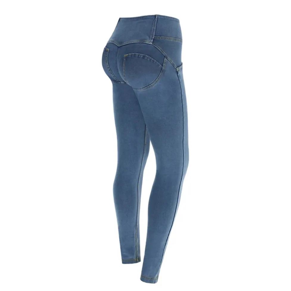 

New Melody hot High Waist Jeans Woman 4 Buttons Skinny Tight Push Up Jeans Jeggings Sexy Denim Vaqueros Mujer