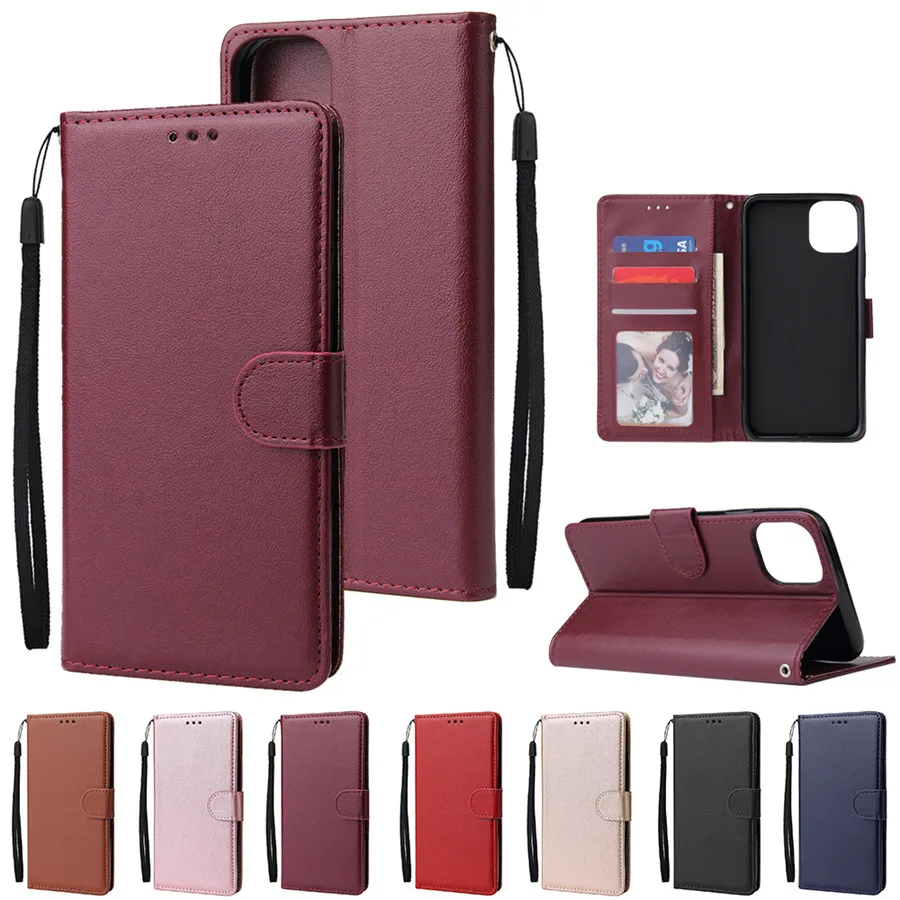 

Flip Wallet Case PU Leather Cover With Card Slots For iPhone 13 12 11 Pro Max XS Max XR X 8 7 6 6s Plus 5 5S SE 2020 Case Coque