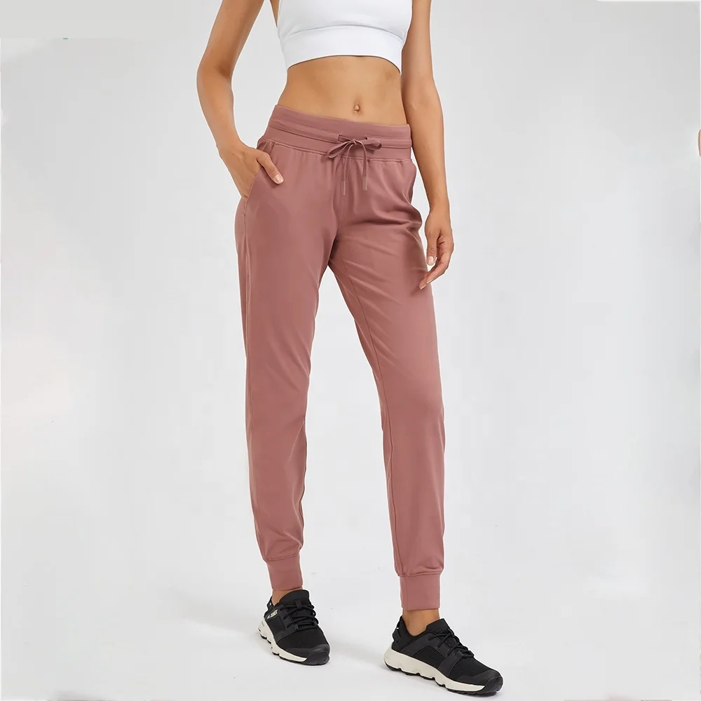 

10Colors Basic Cozy Drawstring Sport Joggers Women Leisure Plain Workout Training Sweatpants with Side Pockets XS-XL