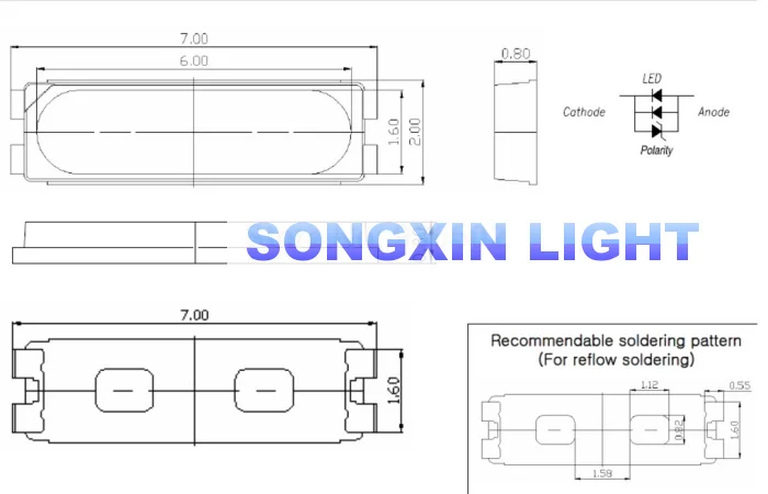 50 шт. для LG Innotek светодиодный Светодиодный Подсветка 0 5 Вт 7020 3V холодный белый 40LM