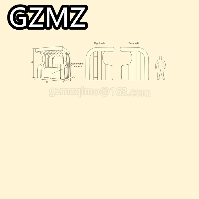 Надувной киоск-бар киоск-палатка поп-кукуруза Внутри надувного дома/пищевой