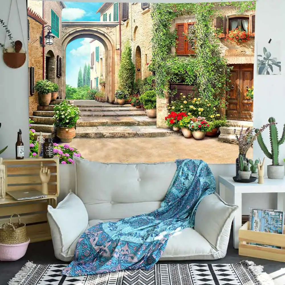 Симсант психоделический замок гобелен Галактический сад медведь Тедди