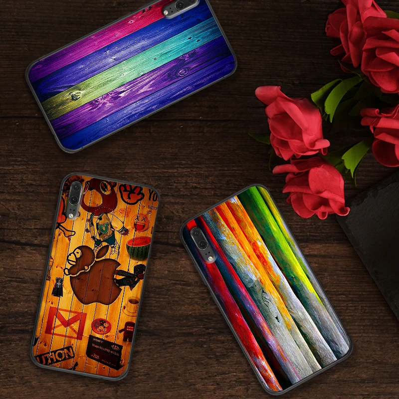Цветной деревянный для Samsung Note 8 9 M10 M20 M30 S6 S7 Edge S8 S9 S10 PLUS TPU мягкий чехол