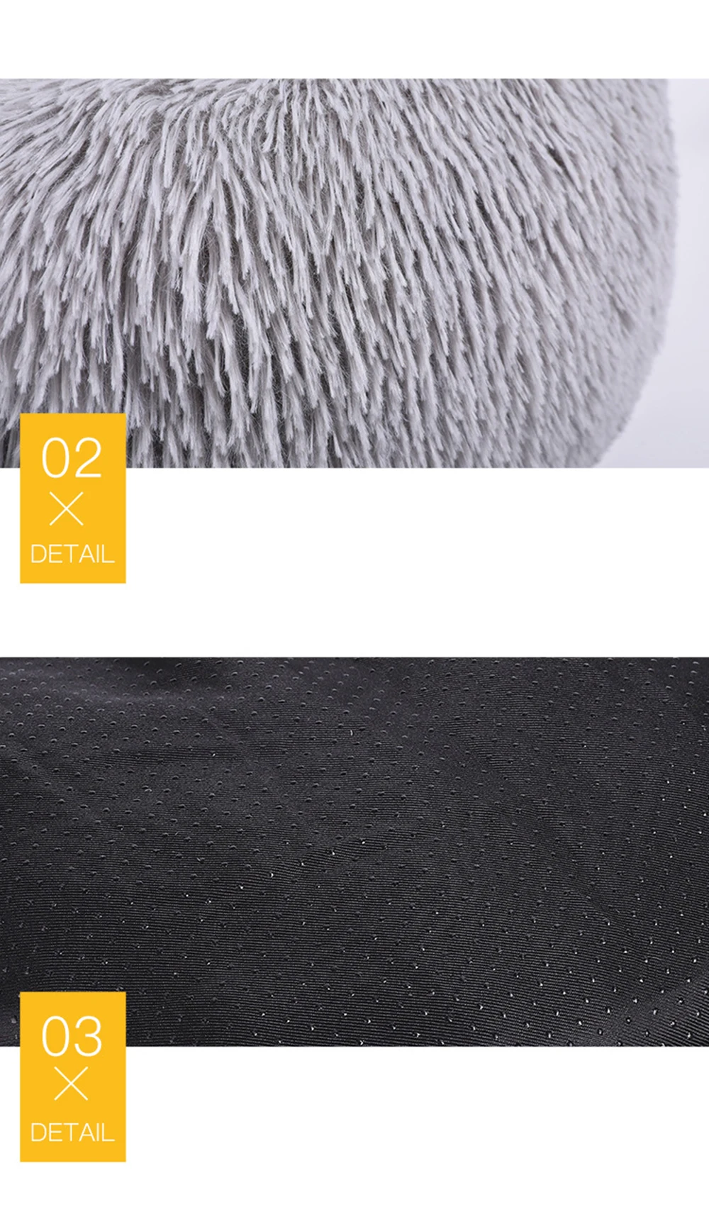 Длинный плюшевый спальный мешок для питомцев съемный кошек собак питомников