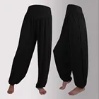 Женские брюки 2021 эластичные свободные с высокой талией повседневные хлопковые мягкие спортивные шаровары для танцев женские брюки Широкие штаны для женщин # T3G