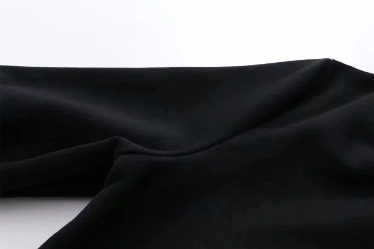Веселая Красивая Для женщин с героями мультфильмов платье с вышивкой Черное длинное Harajuku толстовки зимний тренировочный костюм с кофтой с длинными рукавами и капюшоном, пуловеры