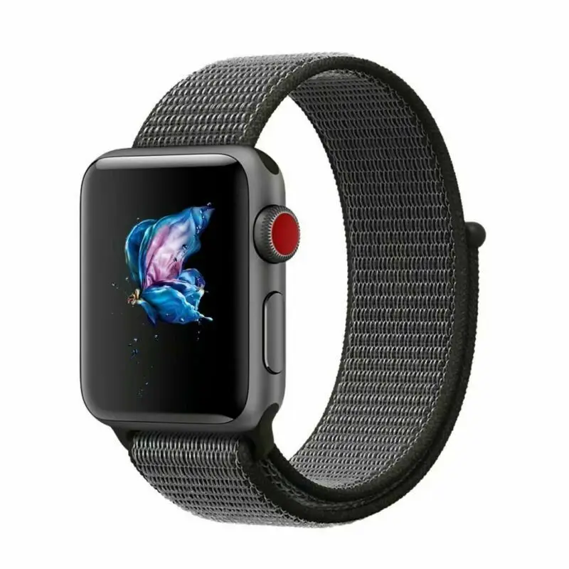 Флэш-память спортивные петли для наручных часов Apple Watch, версии 40/44 мм 42/38 мм 5/4/3/2/1 нейлоновый ремешок для наручных часов браслет ремешок на застежке-липучке застежка