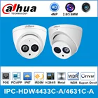 Сетевая IP-камера Dahua IPC-HDW4433C-A, 4 МП, 6 МП, объектив 2,8 мм, с питанием POE, CCTV, со встроенным микрофоном, 30 м, IR, H.265