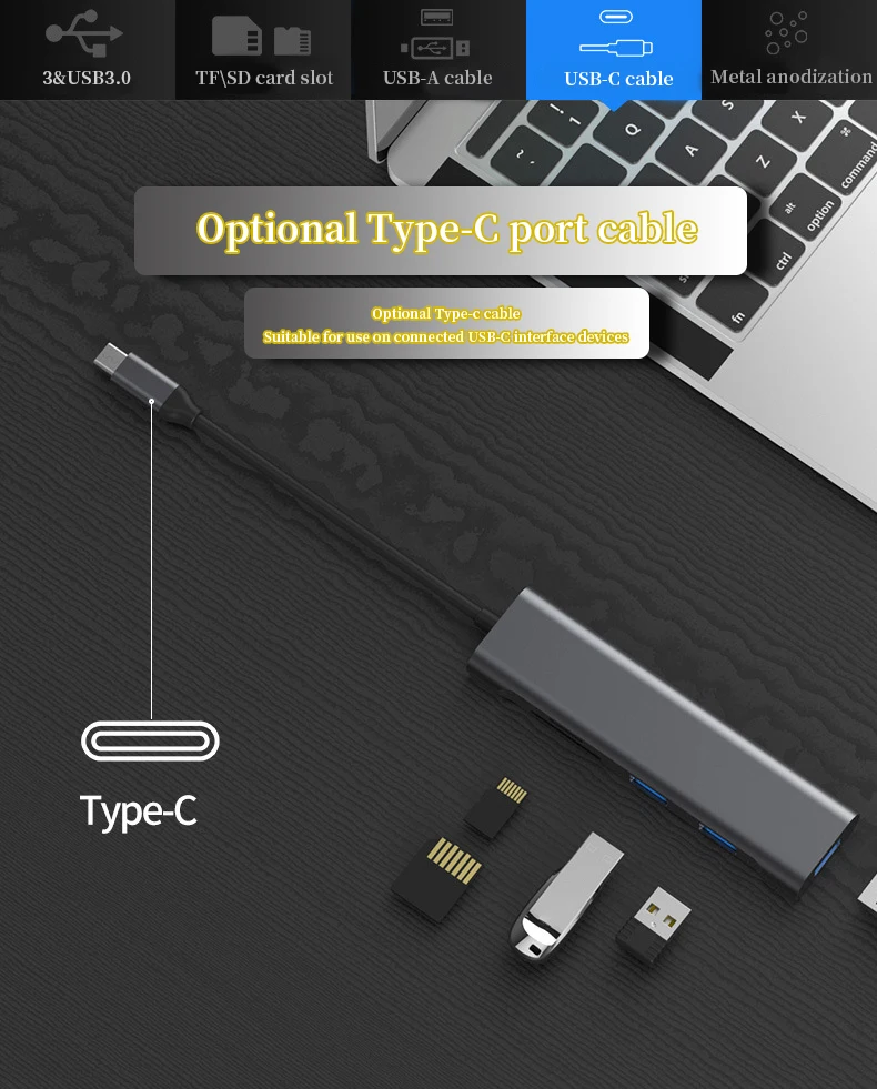 Многофункциональная Тип-C интерфейс концентратор HDMI USB3.0 SD карты памяти для Apple huawei Mac Book Xiaomi Тетрадь Коврики 10 Pro samsung S8 9