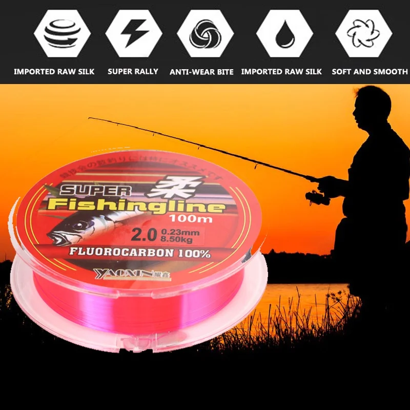

100M Nylon Fishing Line Durable Monofilament Rock Sea Fishing Wire Anti-bite Fishing Leader Line Fishing Accessories New