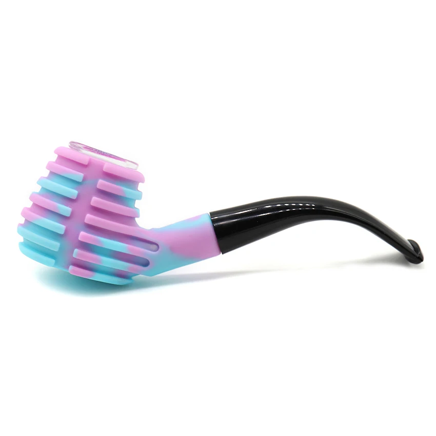 1 шт. разноцветная табачная труба стеклянная чаша молоток силиконовая