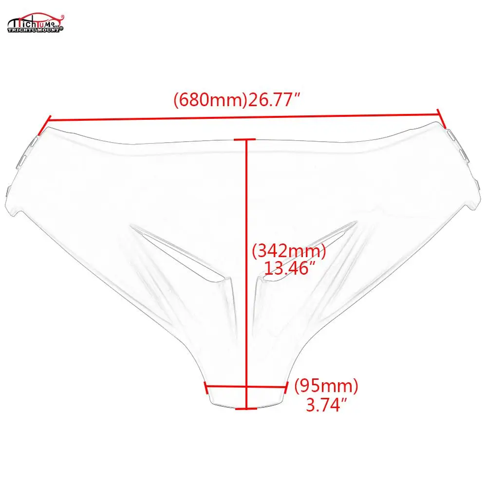 

Motorcycle Windshield Unpainted Front Windshield Panel Fairing Cover For Honda Goldwing GL1800 F6B 2012-2017