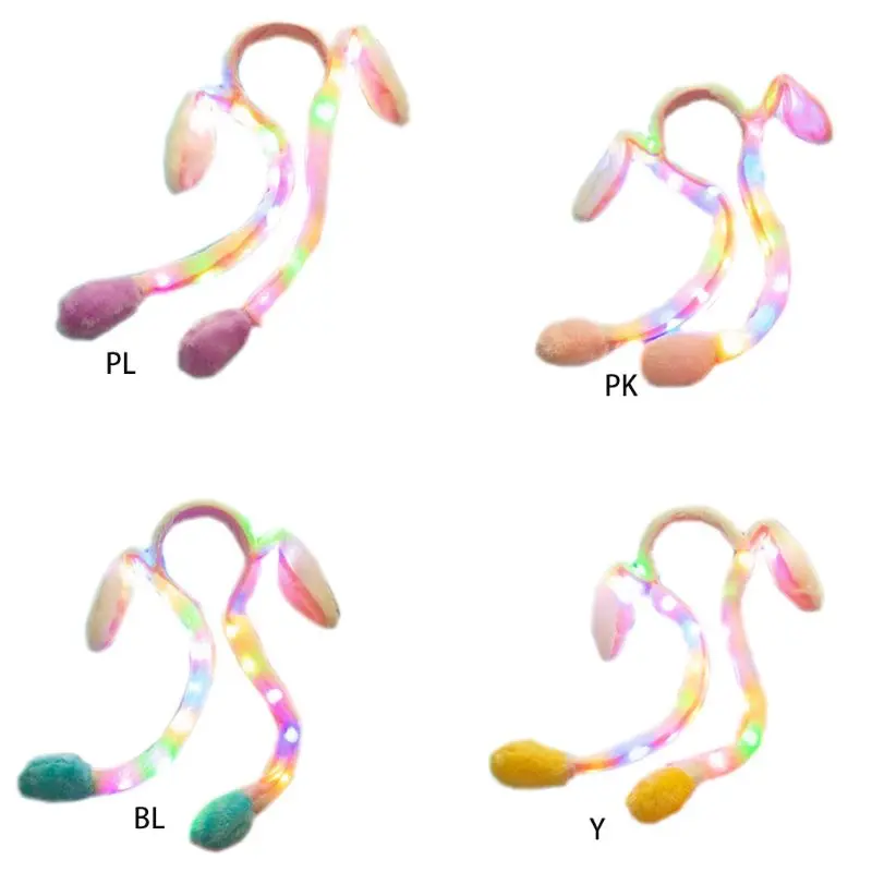 Милый светодиодный светильник для женщин и девочек повязка на голову с подушками