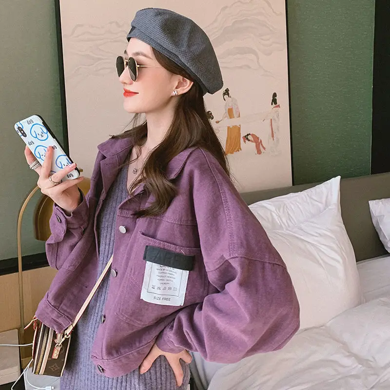 New Women Spring And Autumn Short Denim Jacket Streetwear Coat