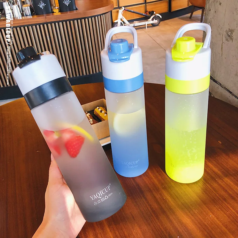 

Korean Version Of Large-Capacity Simple Plastic Water Bottle Men And Women Outdoor Sports Fitness Water Bottle Handy Mug
