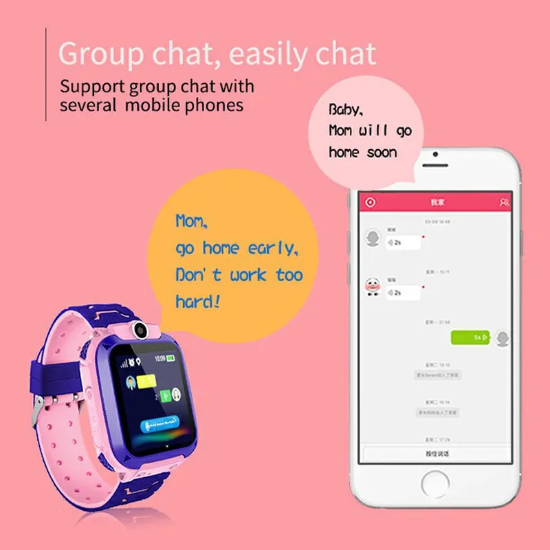 Смарт часы gps GSM локатор сенсорный экран отслеживания SOS водонепроницаемый