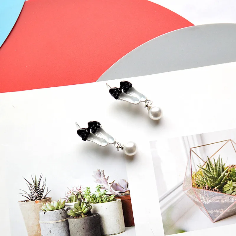 Необычные изысканные серьги DIY с имитацией одежды персональные темпераментные