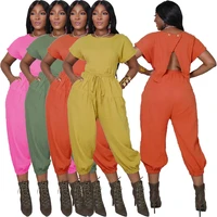 2022 spring women tracksuit solid color sportsuit matching set sportsuit crop tank top and long pants sportsuit clothes for wom