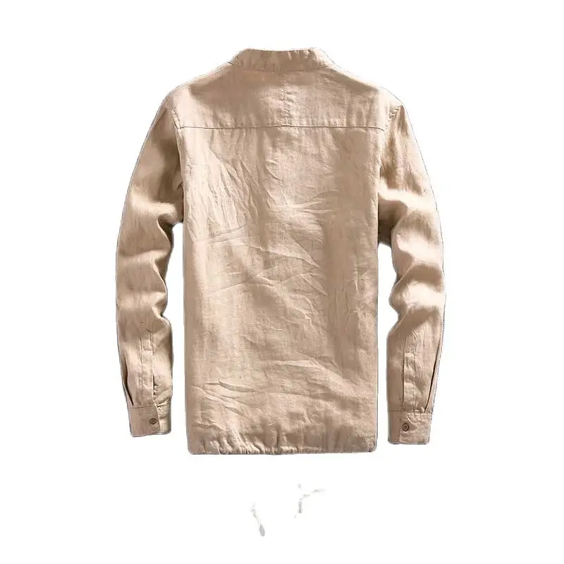 Новая модная повседневная льняная куртка мужская брендовая приталенная тонкая