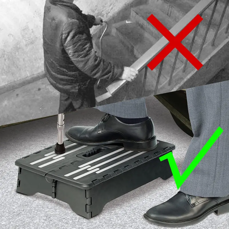 Портативный складной нескользящий пластиковый одноступенчатый стул для туалета