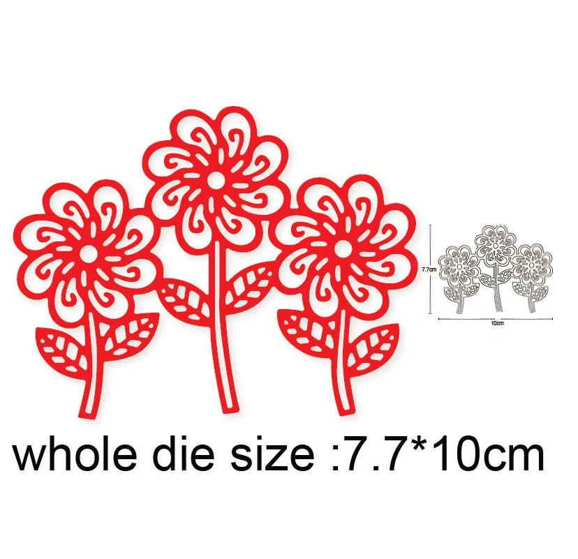 

Flowers Metal Cutting Dies Stencil Scrapbooking DIY Album Stamp Paper Card Embossing Decor Craft