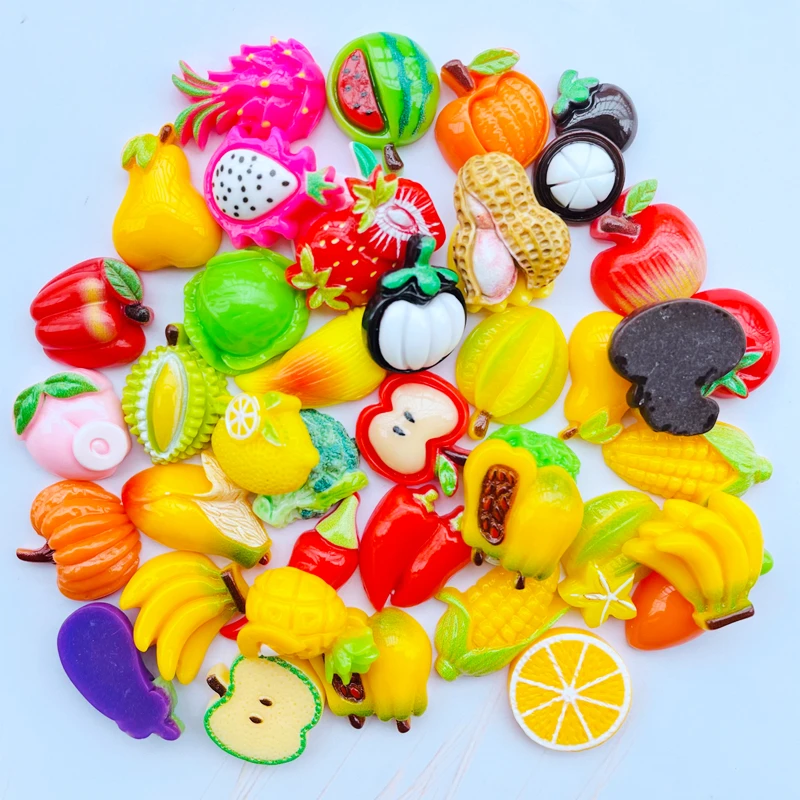 

20 шт. новых смолы, милые мультяшные фруктовые серии, альбом с плоской спинкой, украшение «сделай сам», аксессуары для корпуса мобильного телефона A101