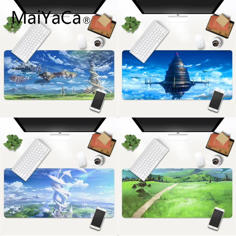 

Sword Art Online Anime Lock Edge Speed Control Laptop Keyboard Mat Gaming Mouse Mat xl xxl 800x300mm for Lol world of warcraft