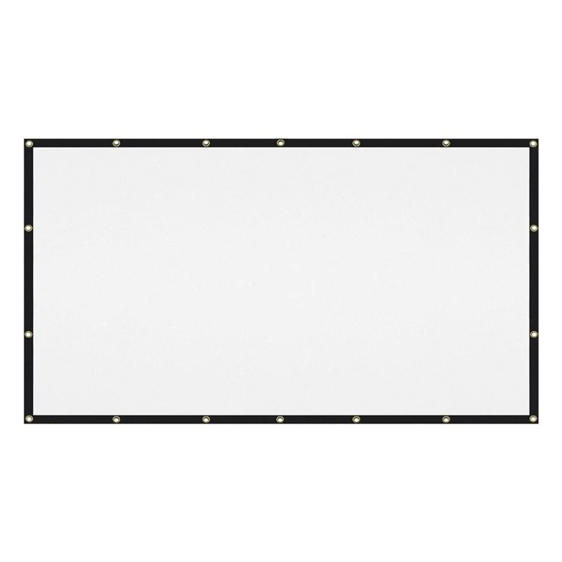 

100/120/150 inch Projection Screen 16:9 High Definition Foldable Anti-Crease Portable Projector Movies Widescreen