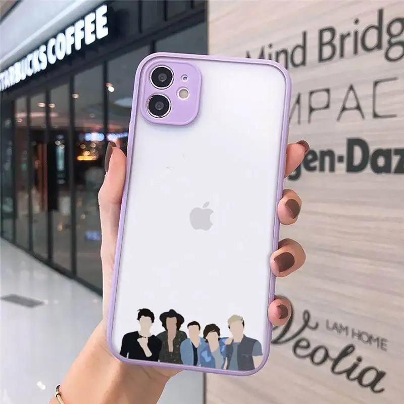

One Direction Louis Tomlinson Phone Cases matte transparent For purple iPhone 7 8 x xs xr 11 12 pro plus max mini Clear Funda