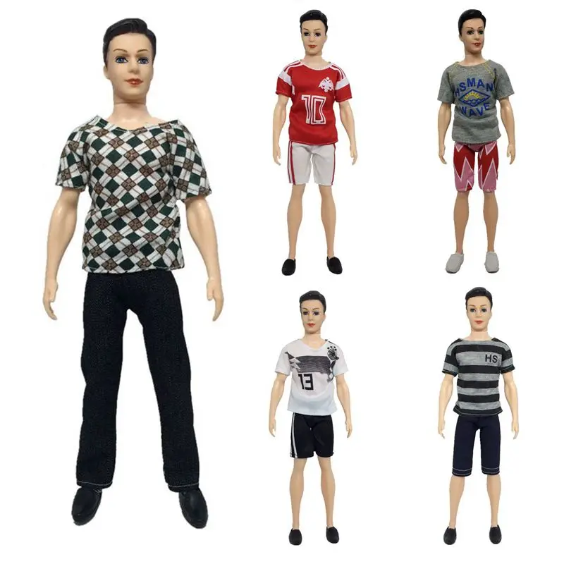 

Kids Toys Fashion 8 Items/Lot Doll Accessories = 5 Ken Doll Clothes Random + 3 Shoes For Doll Children' Game DIY Party Present