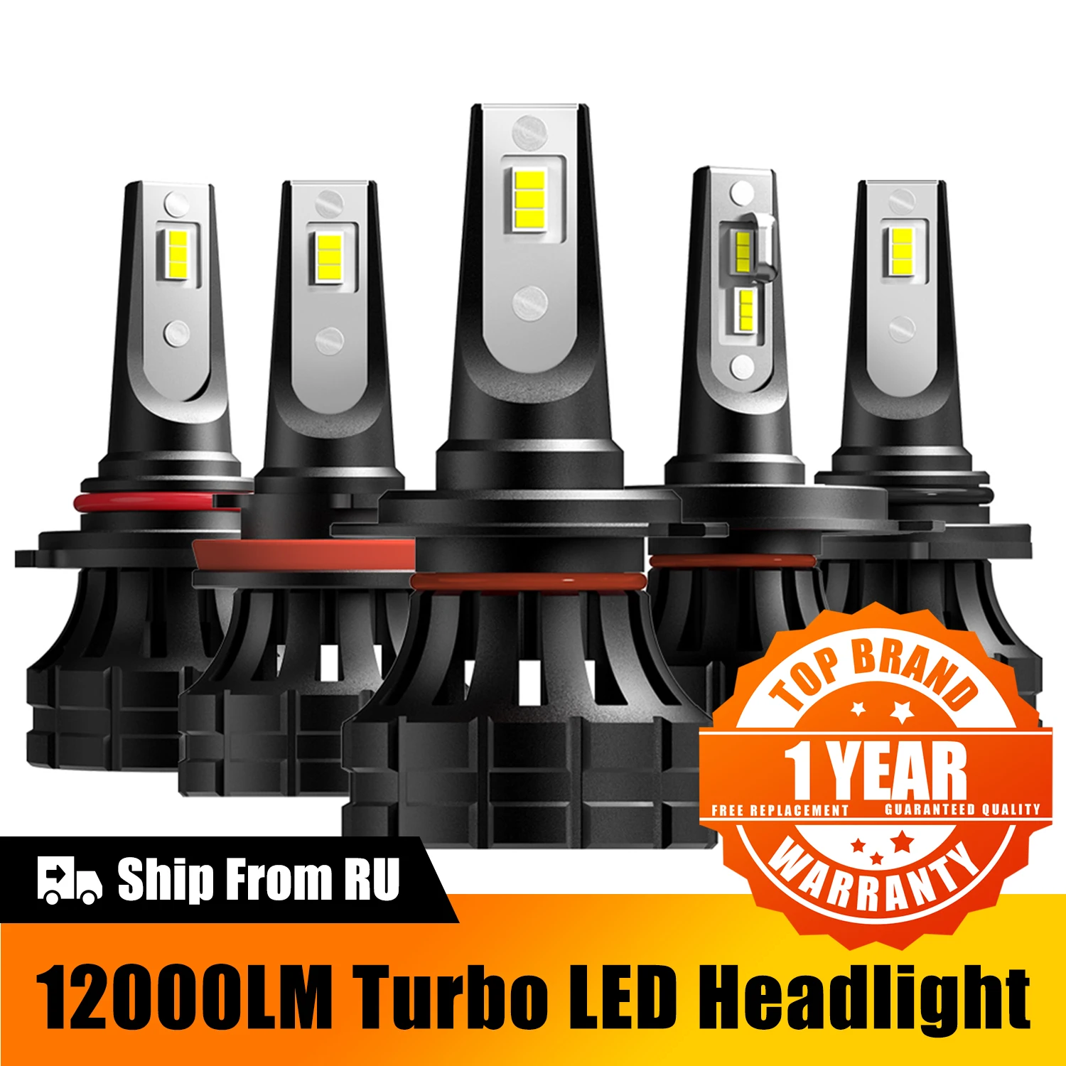 

2X H7 Led Bulb H8 H9 H11 9005 9006 H4 Led Headlight For Mercedes W203 W205 W204 W177 W176 W211 W212 W213 W140 W124 6000K 12000LM