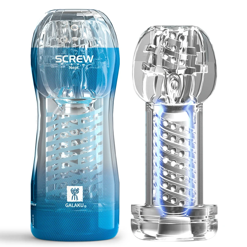 Мужской мастурбатор со спиральным сосанием японский прозрачный с влагалищным