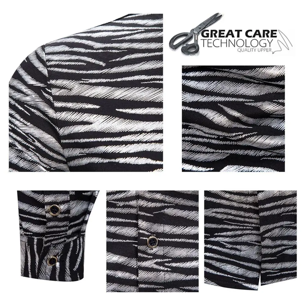 Мужская рубашка с узором огурцы Повседневная цветочным принтом формальная