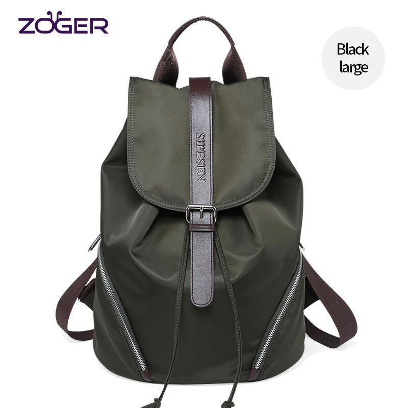 ArmyGreen Zoger Большой Вместительный женский рюкзак новая Корейская Студенческая сумка модный рюкзак для отдыха и путешествий - Цвет: ArmyGreen