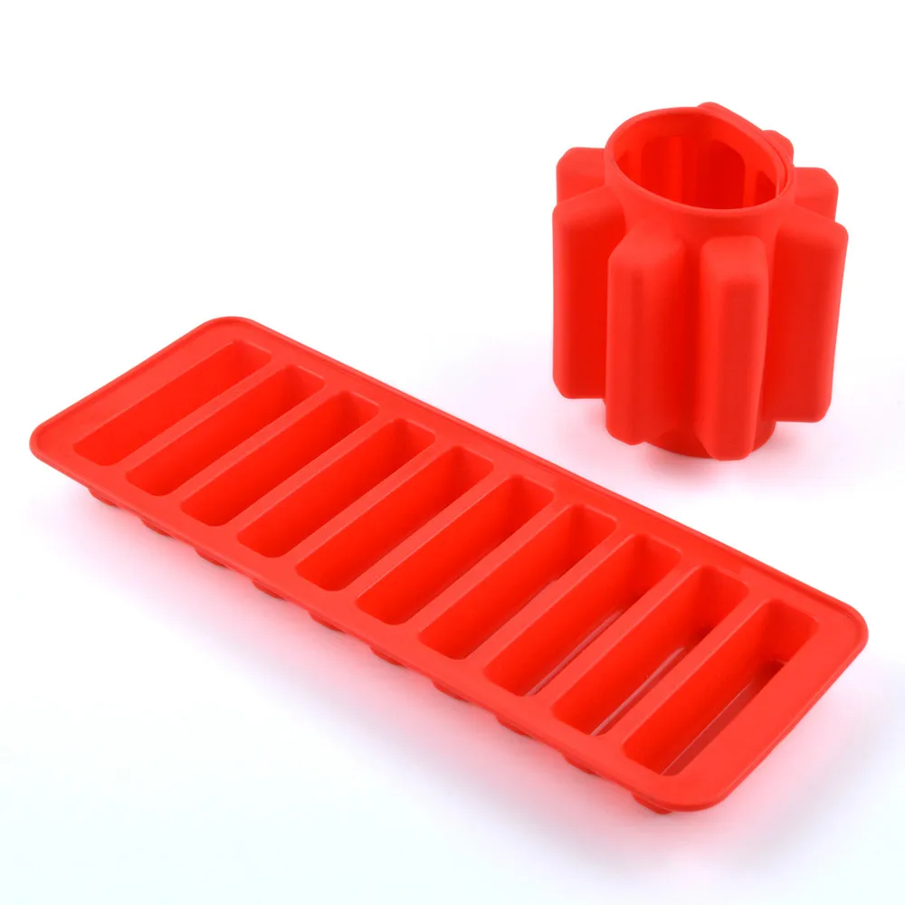 

3d Chocolate Mold Bar Finger Shaped Cake Bakeware Silicone Cookie Candy Pastry Baking Not Stick Reusable Moulds