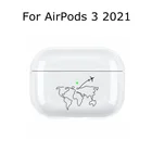 Чехол для AirPods 3, жесткий чехол из поликарбоната для airpods 3 2021, прозрачный защитный чехол для airpod 3 3-го поколения, чехол funda Air Pods 3