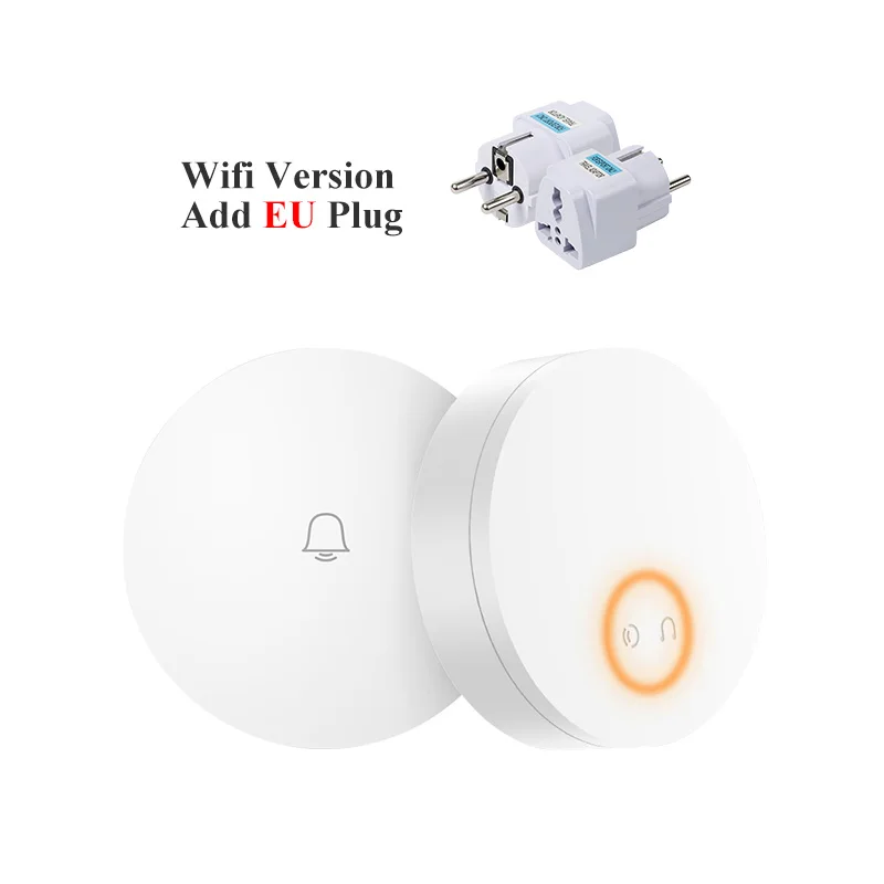 Wifi with EU Plug Xiaomi Mijia Linptech wifi самогенерирующийся беспроводной дверной звонок работает с приложением Mijia умное управление функцией памяти AC 110-240V - Цвет: Wifi with EU Plug