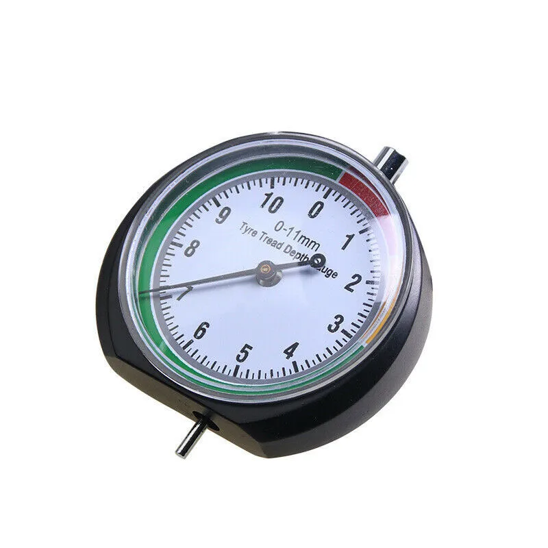 

Tool Tire Tread Depth Gauge Indicator Metric Round Dial Ruler Universal